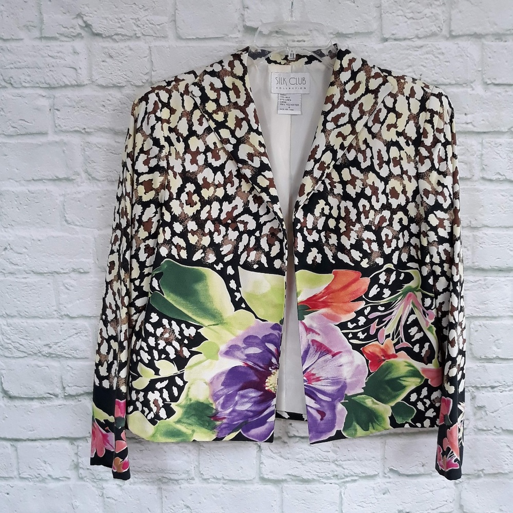 Lightweight colorful Silk Club jacket size small